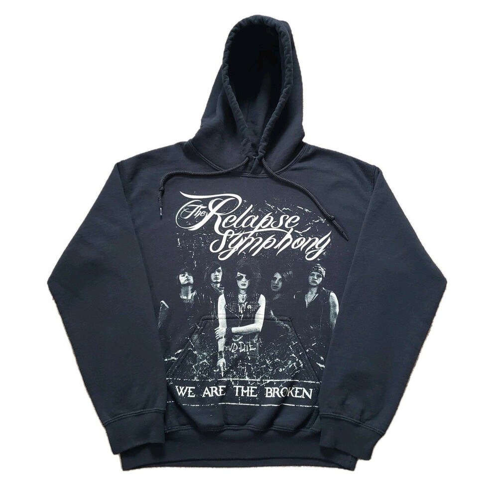 2014 The Relapse Symphony Size Small Mens We Are Broken Black Hoodie Vintage